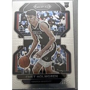Chet Holmgren OKC 2022-23 Panini Prizm Gonzaga Draft pick Rookie Card #51